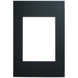 walther design Passepartout, Passepartoutformat 40x60 cm, Bildformat 30x45 cm, Schwarz