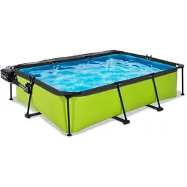 EXIT TOYS Lime Pool 300 x 200 x 65 cm inkl. Filterpumpe und Abdeckung
