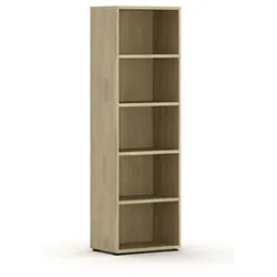 Bücherregal INTEGRO niedrig, Eiche natur