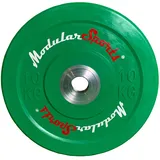 ModularSports Olympische Hantelscheiben 2er Set - 10kg / professionelle Gewichte Scheiben mit Ø 50 mm für Olympische Hantelstangen/Gewichtsplatten mit Rutschfester Grifffläche