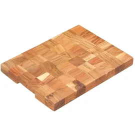 vidaXL Hackblock Massivholz 1 50 x 30 x 3,8 cm Braun