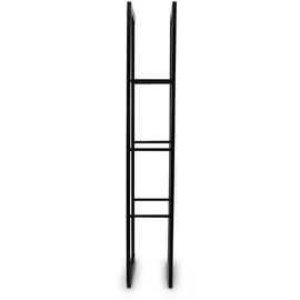 BITUXX Kaminholzständer Metall 40 x 150 cm Schwarz