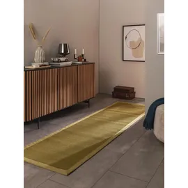 benuta Nest Sisalteppich, Grün, Textil, Beton Optik, Rechteckig, 70x300 cm Gots, für Fußbodenheizung geeignet, Teppiche - Böden, Teppiche