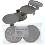 BRANDT AUTOMOTIVE Radkappe 4x 74,5mm Nabenkappen Radnaben Kappen Grau Gewölbt für Mercedes Benz