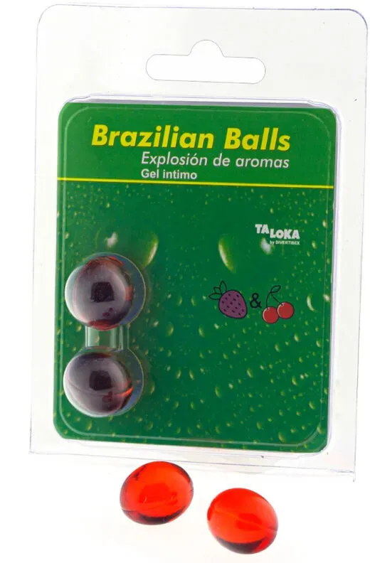 TALOKA - 2 BRASILIANISCHE KUGELN, ERDBEERE & KIRSCH-INTIM-GEL