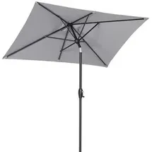 Sekey Sonnenschirm UB48, rechteckig, 210 x 140cm, hellgrau, neigbar