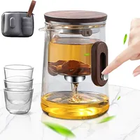 Magische Teekanne – Mini-teekanne Aus Glas Mit Integriertem Sieb, 1 Kanne, 3 Tassen, Reise-teeset Aus Glas Für Vielseitige Zubereitung Von Tee Und Kaffee