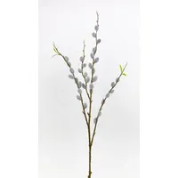 Seidenblumen Roß Weidenkätzchenzweig Nature 80cm FT künstliche Weidenkätzchen Salix