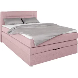 Jockenhöfer Boxspringbett JOCKENHÖFER GRUPPE "Carmen", rosa (altrosa 369, 05), B:154cm L:217cm, Komplettbetten, Boxspringbett, mit Bettkasten und Topper, erhältlich in 120 & 140cm Breite