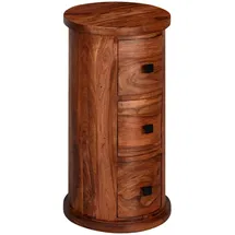 Wohnling Kommode Sheesham mit 3 Schubladen, 35x65x35 cm, Wohnzimmer, Kommoden, Kommoden