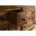 Massivmoebel24 Rodez TV-Lowboard 220x45x60 cm Dunkelbraun Geölt Holz, Metall, Massivholz