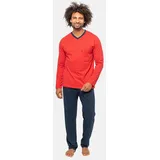 Ammann Schlafanzug Langarm Organic Cotton in Rot | Gr.: 106