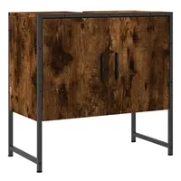 VidaXL Waschbeckenunterschrank Räuchereiche 60x33x60 cm Holzwerkstoff