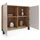 Vladon Rova 92,5 x 84,5 x 35 cm Gelb / Creme Hochglanz