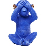 KARE Design Spardose Monkey Mizaru Blau