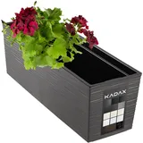Kadax Blumenkasten 18 x 56 x 19,5 cm Grafit