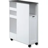 KESPER Nischenregal weiß Spanplatte B/H/L: ca. 25x86x60 cm weiß/grau (24850-13)
