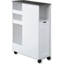 KESPER Nischenregal weiß Spanplatte B/H/L: ca. 25x86x60 cm weiß/grau (24850-13)