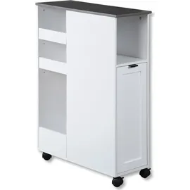 KESPER Nischenregal weiß Spanplatte B/H/L: ca. 25x86x60 cm weiß/grau (24850-13)