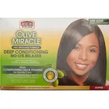 African Pride Olive Miracle Deep Conditioning Anti-Breakage No-Lye Relaxer SUPER