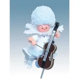 Kuhnert Dekofigur Kuhnert Schneeflöckchen mit Cello, Erzgebirgische Holzkunst