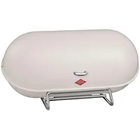 Wesco Brotkasten Breadboy mit klapperfreiem Schwenkdeckel in der Farbe sand matt, pulverbeschichtetes Stahlblech, Lüftungslöcher und stabiler Handgriff