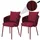 MCW MCW-P89 Gartenstuhl 2er-Set 180 g/m2 Seilgeflecht Rope 59 x 59 x 108 cm bordeaux
