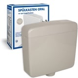 SANITOP-WINGENROTH Spülkasten Opal | Kunststoff Spül-Stopp-Funktion 6-9 Liter Tiefspülkasten WC, Toilette Manhattan