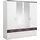 Priess Drehtürenschrank 140 x 193 x 56 cm Lila/Weiß