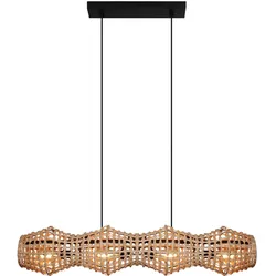 Eco-Light Pendelleuchte Capella Rattan & Geflecht Braun