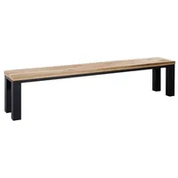 Massivmoebel24 Sitzbank Wildeiche Beige 160 x 35 x 45 cm