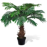 vidaXL Naturgetreue Künstliche Cycus-Palme mit Topf 80 cm