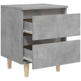 vidaXL Nachtschrank 2 Stk. 40 x 35 x 50 cm Betongrau