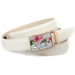 Ledergürtel ANTHONI CROWN, Damen, Gr. 100, weiß, Leder, unifarben, Gürtel, stilvoller Gürtel mit Sommerfeeling