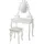 ML-Design Schminktisch mit Hocker 80x129x40 cm Weiß Aus Mdf