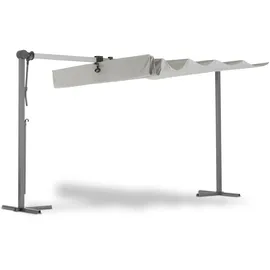 LECO Standmarkise Waved 400 x 250 cm grau