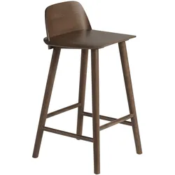 Muuto Nerd Barhocker, höhe 65 cm, eiche dunkel gebeizt