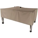 Perel Schutzhülle für Gartentisch, Taupe, rechteckig, 165 cm