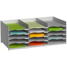 Paperflow Sortierstation lichtgrau mit 15 Fächern