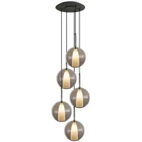 s.luce Belluna 5-flg. Ø 60 cm rund Klar