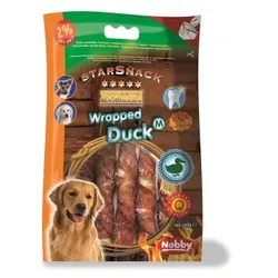 Hunde - Snacks NOBBY StarSnack Barbecue Wrapped Duck,M, 13 cm