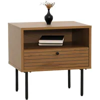 MCW Nachttisch MCW-N78, Nachtschrank, Schublade, skandinavischer Stil Metall Holz
