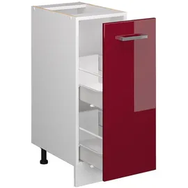 Vicco Unterschrank Apothekerschrank 30 x 81,6 x 60 cm Rot Hochglanz