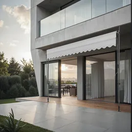 Tectake Klemmmarkise 400 x 180 cm hellgrau