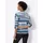 Classic Basics Sieh an! 3/4-Arm-Shirt in jeansblau-kalkmint-bedruckt | Gr.: 48