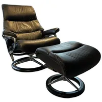 Stressless Sessel mit Hocker Leder Braun Batick Latte L