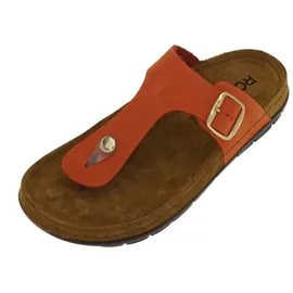 ROHDE Damen Zehentrenner Pantolette Leder Rodigo-D 5860, Größe:39 EU, Farbe:Rot