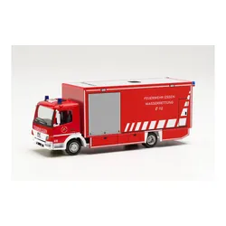 Mercedes-Benz Atego Koffer-Lkw Feuerwehr Essen Wasserrettung Modell von herpa 1:...