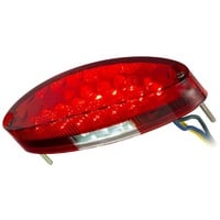 SHIN YO ShinYo LED Rücklicht, mit Kennzeichenbeleuchtung, rotes Glas, rot, Unisex, Multipurpose, Ganzjährig, Kunststoff
