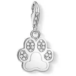 Charm Anhänger Pfote mit Steinen- 925 Sterlingsilber